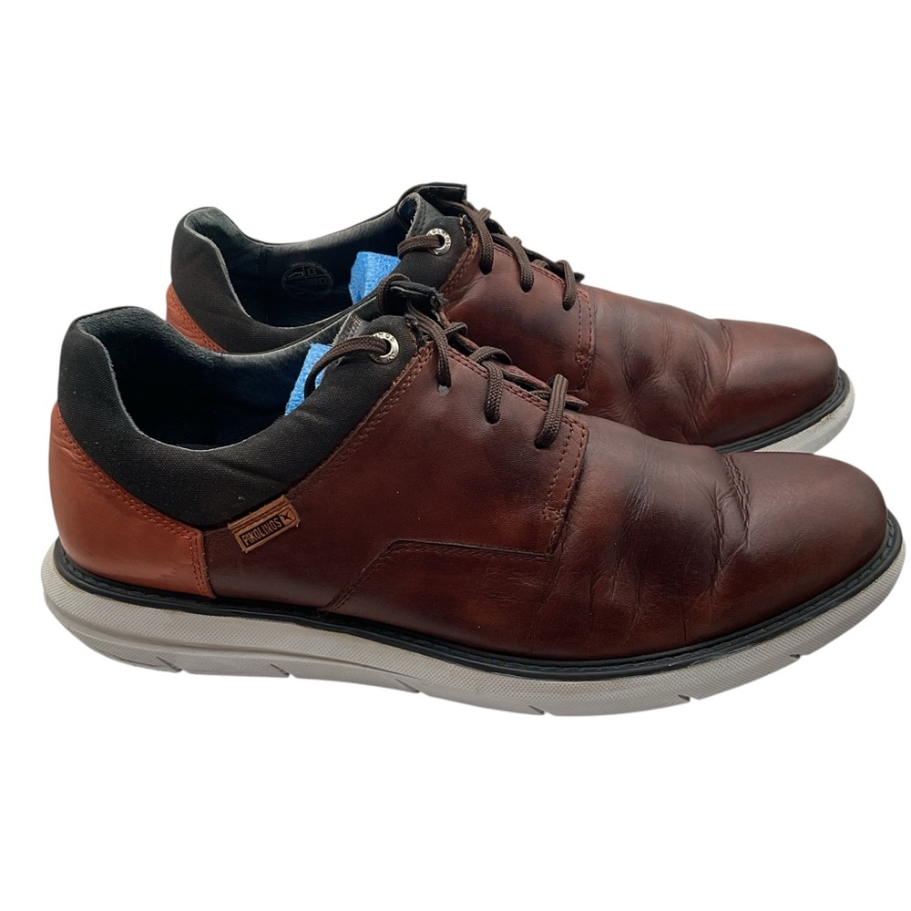 Pikolinos Brown and Black‎ Leather Loafers Slip-Ons